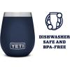 YETI Rambler 10 oz Wine Tumbler, Vacuum Insulated, Stainless Steel with MagSlider Lid, Navy(Navy)