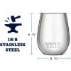 YETI Rambler 10 oz Wine Tumbler, Vacuum Insulated, Stainless Steel with MagSlider Lid, Navy(Papaya)