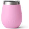 YETI Rambler 10 oz Wine Tumbler, Vacuum Insulated, Stainless Steel with MagSlider Lid, Navy(Power Pink)