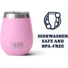 YETI Rambler 10 oz Wine Tumbler, Vacuum Insulated, Stainless Steel with MagSlider Lid, Navy(Power Pink)