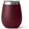 YETI Rambler 10 oz Wine Tumbler, Vacuum Insulated, Stainless Steel with MagSlider Lid, Navy(Wild Vine Red)