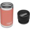 YETI Rambler 12 oz Bottle, Stainless Steel, Vacuum Insulated, with Hot Shot Cap(Coral)