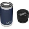 YETI Rambler 12 oz Bottle, Stainless Steel, Vacuum Insulated, with Hot Shot Cap(Navy)