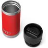 YETI Rambler 12 oz Bottle, Stainless Steel, Vacuum Insulated, with Hot Shot Cap(Rescue Red)