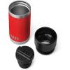 YETI Rambler 12 oz Bottle, Stainless Steel, Vacuum Insulated, with Hot Shot Cap(Rescue Red)