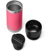 YETI Rambler 12 oz Bottle, Stainless Steel, Vacuum Insulated, with Hot Shot Cap(Tropical Pink)