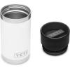 YETI Rambler 12 oz Bottle, Stainless Steel, Vacuum Insulated, with Hot Shot Cap(White)