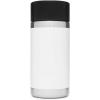 YETI Rambler 12 oz Bottle, Stainless Steel, Vacuum Insulated, with Hot Shot Cap(White)