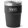 YETI Rambler 16 oz Stackable Tumbler, Vacuum Insulated, Stainless Steel with MagSlider Lid(Black)