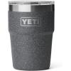 YETI Rambler 16 oz Stackable Tumbler, Vacuum Insulated, Stainless Steel with MagSlider Lid(Black Stone-Textured)