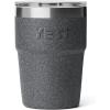 YETI Rambler 16 oz Stackable Tumbler, Vacuum Insulated, Stainless Steel with MagSlider Lid(Black Stone-Textured)
