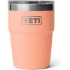 YETI Rambler 16 oz Stackable Tumbler, Vacuum Insulated, Stainless Steel with MagSlider Lid(Lowcountry Peach)