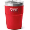 YETI Rambler 16 oz Stackable Tumbler, Vacuum Insulated, Stainless Steel with MagSlider Lid(Rescue Red)