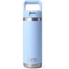 YETI Rambler 18 oz Bottle, Vacuum Insulated, Stainless Steel with Straw Cap, Moon Dust(Big Sky Blue)