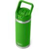 YETI Rambler 18 oz Bottle, Vacuum Insulated, Stainless Steel with Straw Cap, Moon Dust(Canopy Green)