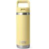 YETI Rambler 18 oz Bottle, Vacuum Insulated, Stainless Steel with Straw Cap, Moon Dust(Daybreak Yellow)