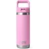 YETI Rambler 18 oz Bottle, Vacuum Insulated, Stainless Steel with Straw Cap, Moon Dust(Power Pink)