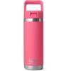 YETI Rambler 18 oz Bottle, Vacuum Insulated, Stainless Steel with Straw Cap, Moon Dust(Tropical Pink)
