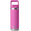 YETI Rambler 18 oz Bottle, Vacuum Insulated, Stainless Steel with Straw Cap, Moon Dust(Wildflower Fuchsia)