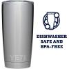 YETI Rambler 20 oz Stainless Steel Vacuum Insulated Tumbler w/MagSlider Lid(All Stainless Steel)