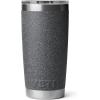 YETI Rambler 20 oz Stainless Steel Vacuum Insulated Tumbler w/MagSlider Lid(Black Stone-Textured)