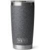 YETI Rambler 20 oz Stainless Steel Vacuum Insulated Tumbler w/MagSlider Lid(Black Stone-Textured)