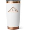 YETI Rambler 20 oz Stainless Steel Vacuum Insulated Tumbler w/MagSlider Lid(Folds of Honor – White)