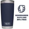 YETI Rambler 20 oz Stainless Steel Vacuum Insulated Tumbler w/MagSlider Lid(Navy)