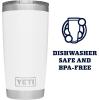 YETI Rambler 20 oz Stainless Steel Vacuum Insulated Tumbler w/MagSlider Lid(White)