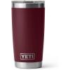 YETI Rambler 20 oz Stainless Steel Vacuum Insulated Tumbler w/MagSlider Lid(Wild Vine Red)