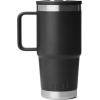 YETI Rambler 20 oz Travel Mug with Flip Straw Lid – Stainless Steel, Vacuum Insulated, Leakproof, Cup Holder Friendly(Black)