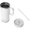 YETI Rambler 20 oz Travel Mug with Flip Straw Lid – Stainless Steel, Vacuum Insulated, Leakproof, Cup Holder Friendly(White)