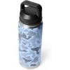 YETI Rambler 26 oz Bottle, Leakproof, Vacuum Insulated, Stainless Steel with Chug Cap, Blue Camo