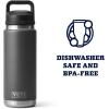 YETI Rambler 26 oz Bottle, Vacuum Insulated, Leakproof, Stainless Steel with Chug Cap(Charcoal)