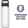YETI Rambler 26 oz Bottle, Vacuum Insulated, Leakproof, Stainless Steel with Chug Cap(White)