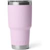 YETI Rambler 30 oz Stainless Steel Vacuum Insulated Tumbler w/MagSlider Lid, Seafoam(Cherry Blossom – Textured)