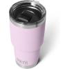 YETI Rambler 30 oz Stainless Steel Vacuum Insulated Tumbler w/MagSlider Lid, Seafoam(Cherry Blossom – Textured)
