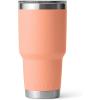 YETI Rambler 30 oz Stainless Steel Vacuum Insulated Tumbler w/MagSlider Lid, Seafoam(Low Country Peach)