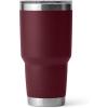 YETI Rambler 30 oz Stainless Steel Vacuum Insulated Tumbler w/MagSlider Lid, Seafoam(Wild Vine Red)