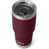 YETI Rambler 30 oz Stainless Steel Vacuum Insulated Tumbler w/MagSlider Lid, Seafoam(Wild Vine Red)