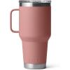 YETI Rambler 30 oz Travel Mug, Stainless Steel, Vacuum Insulated with Stronghold Lid(Sandstone Pink)