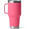 YETI Rambler 30 oz Travel Mug, Stainless Steel, Vacuum Insulated with Stronghold Lid(Tropical Pink)