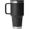 YETI Rambler 30 oz Travel Mug with Flip Straw Lid – Stainless Steel, Vacuum Insulated, Leakproof, Cup Holder Friendly(Black)