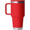 YETI Rambler 30 oz Travel Mug with Flip Straw Lid – Stainless Steel, Vacuum Insulated, Leakproof, Cup Holder Friendly(Rescue Red)
