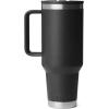 YETI Rambler 40 oz Travel Mug with Flip Straw Lid – Stainless Steel, Vacuum Insulated, Leakproof, Cup Holder Friendly(Black)