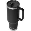 YETI Rambler 40 oz Travel Mug with Flip Straw Lid – Stainless Steel, Vacuum Insulated, Leakproof, Cup Holder Friendly(Black)