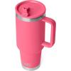 YETI Rambler 40 oz Travel Mug with Flip Straw Lid – Stainless Steel, Vacuum Insulated, Leakproof, Cup Holder Friendly(Tropical Pink)