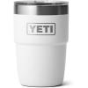 YETI Rambler 8 oz Stackable Cup, Stainless Steel, Vacuum Insulated Espresso Cup with MagSlider Lid(White)