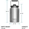 YETI Rambler Half Gallon Jug, Vacuum Insulated, Leakproof, Stainless Steel with MagCap(Reef Blue)
