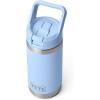 YETI Rambler Jr. 12 oz Kids Bottle, with Straw Cap(Big Sky Blue)